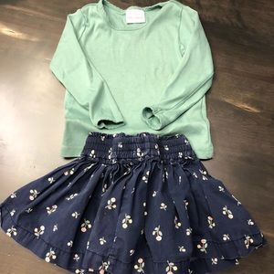 Hanna Andersson skirt and top set
